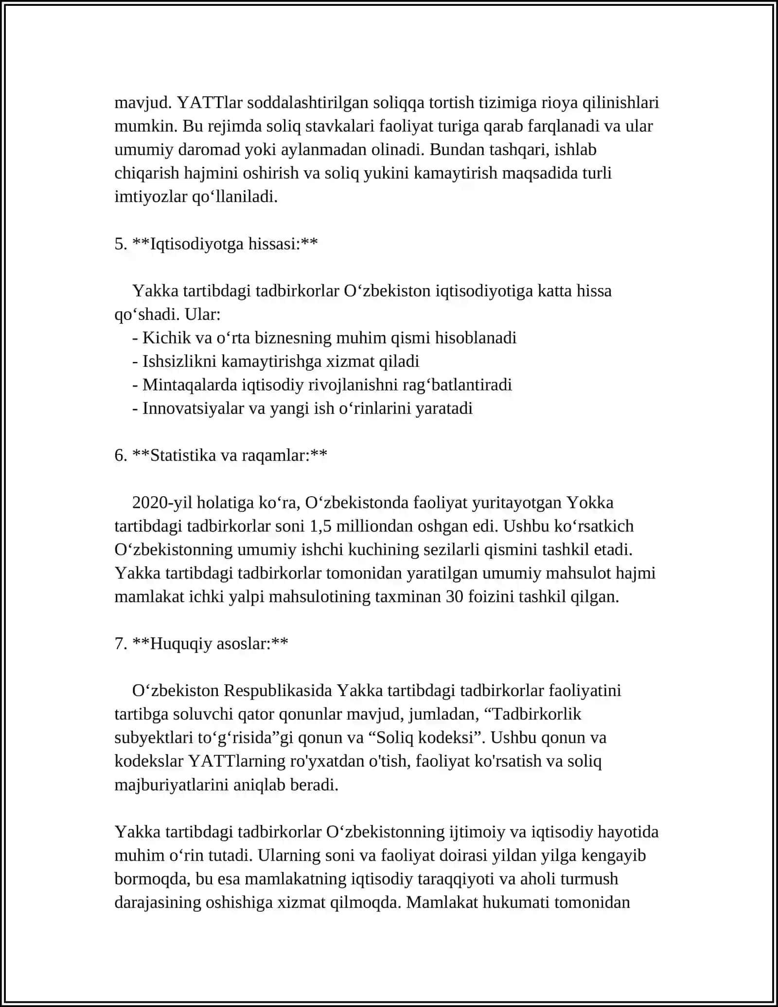 YAKKA TARTIBDAGI TADBIRKORLARNING DAROMADLARIGA SOLIQ SOLISHNING O'ZIGA XOS XUSUSIYATLARI 4