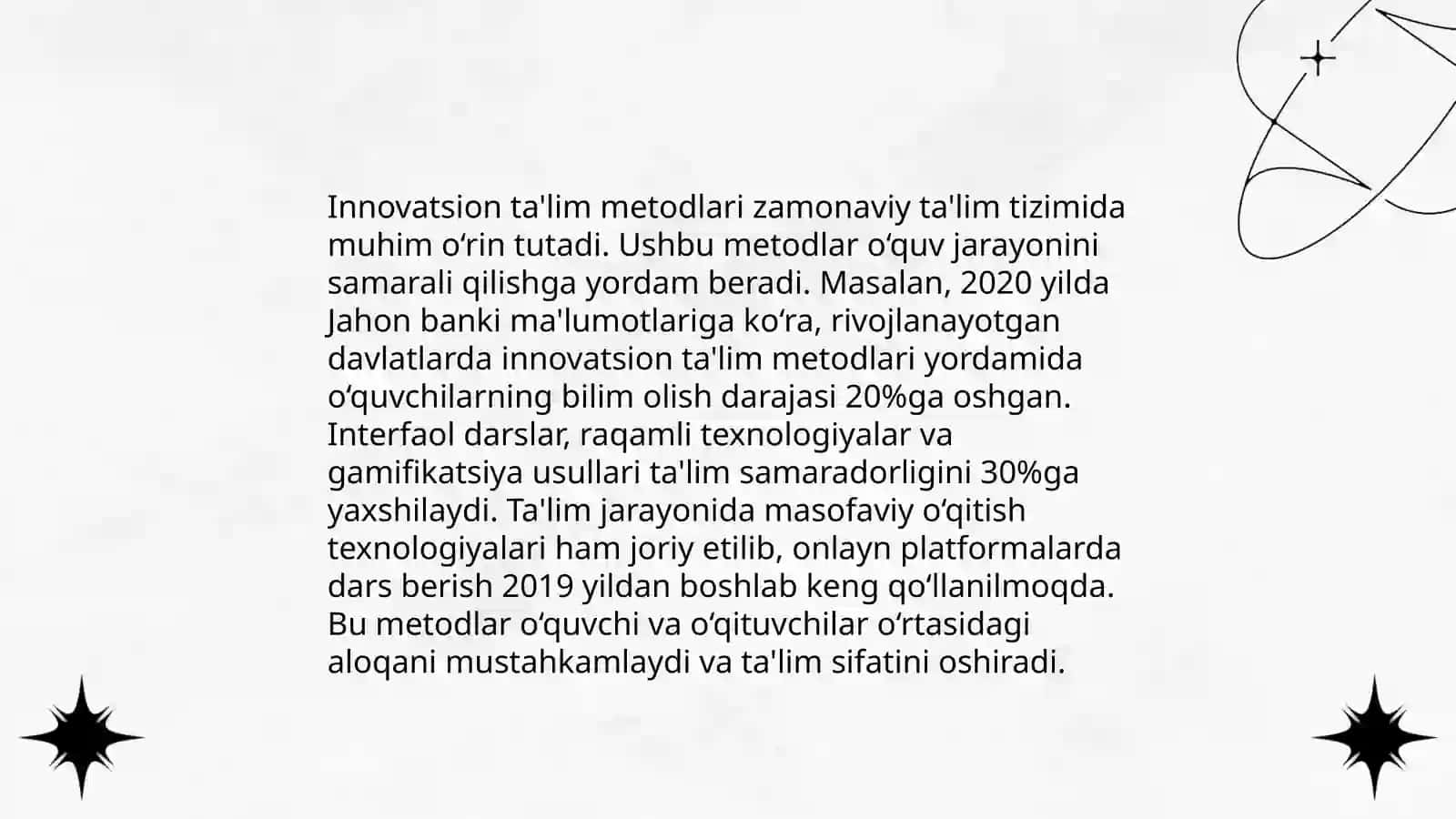 Zamonaviy pedagogik texnalogiyalar tasnifini tuzish.Bialogik ta'lim jarayonining zamonaviy texnologik modelini loyihalashtirish 4
