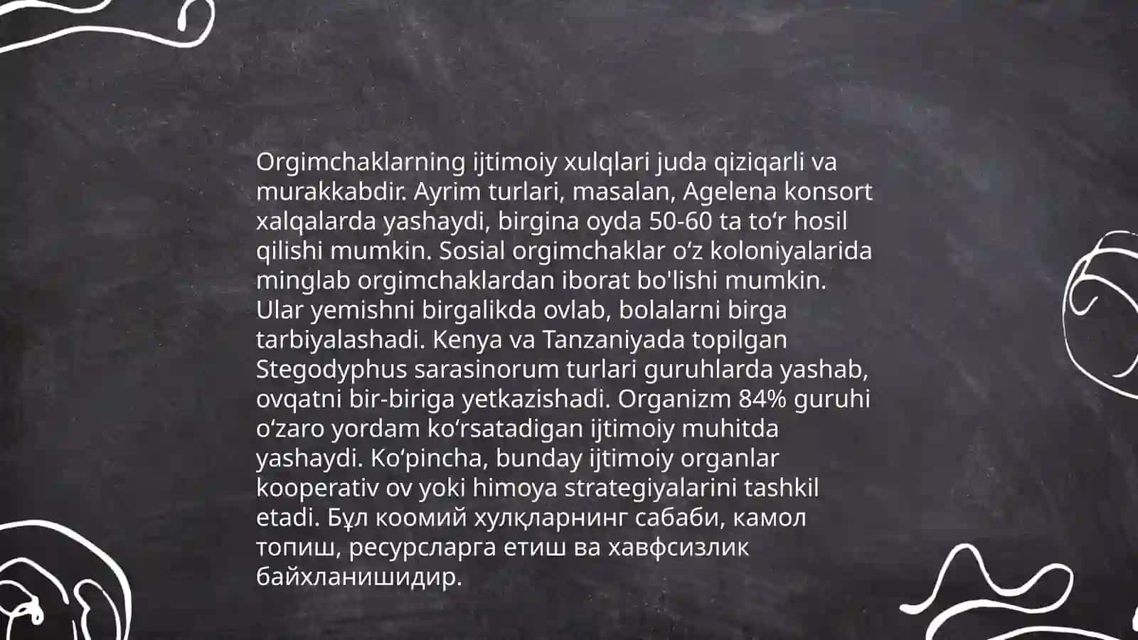 Orgimchaksimonlar sinfi 4
