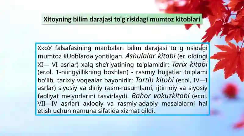 Hindiston, Xitoy va Uzoq Sharqda diniy-falsafiy  fikrlarning paydo bo'lishi 4