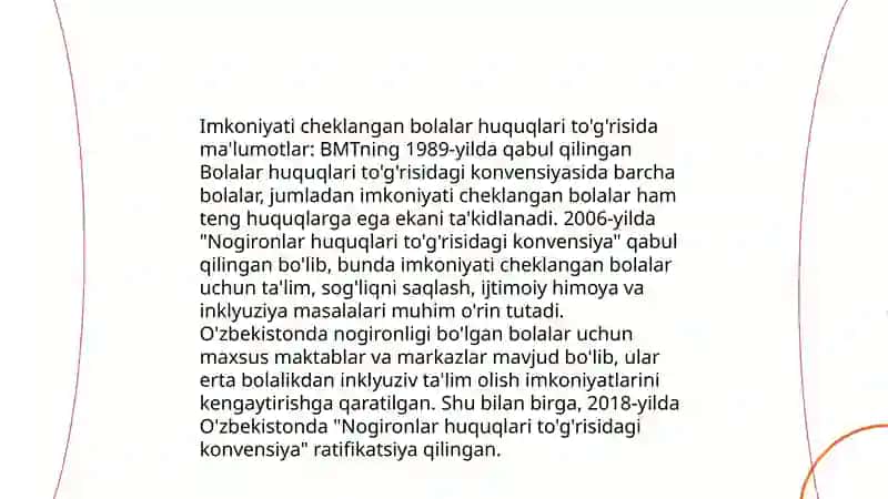 Imkoniyati cheklangan bolalarni inklyuziv taʼlim va tarbiyalash konsepsiyasini oʻrganish 4