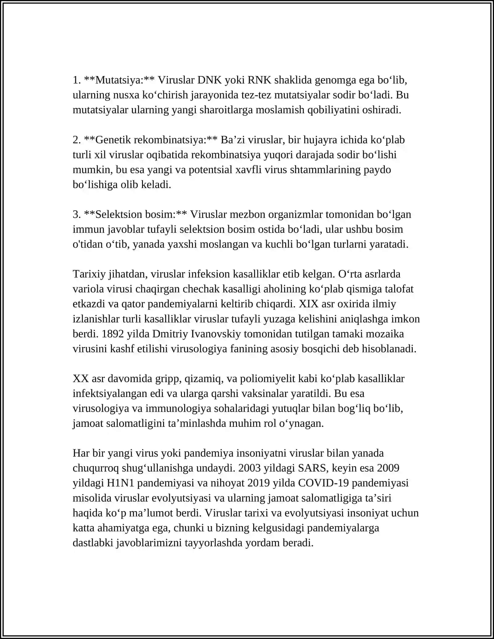 MUSTAQIL ISH Mavzu: VIRUS VA ANTIVIRUS DASTURI 4