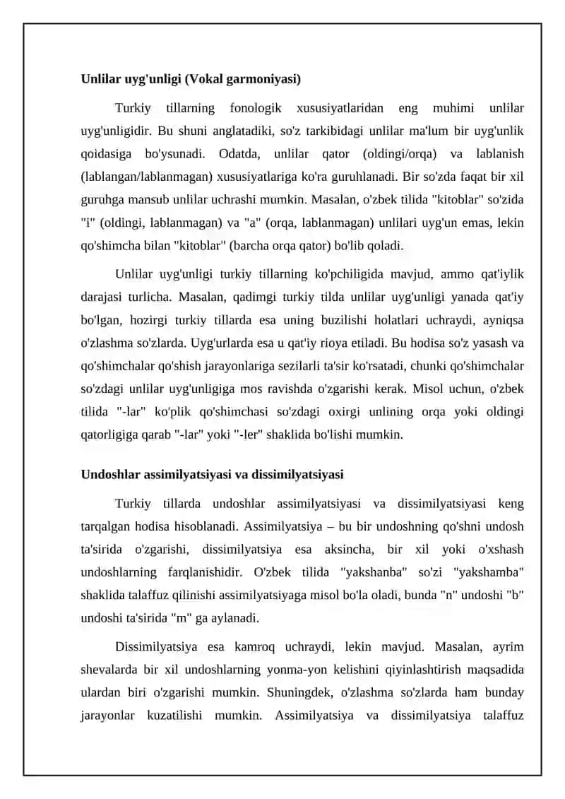 Turkiy tillarning umumiy xususiyatlari 4