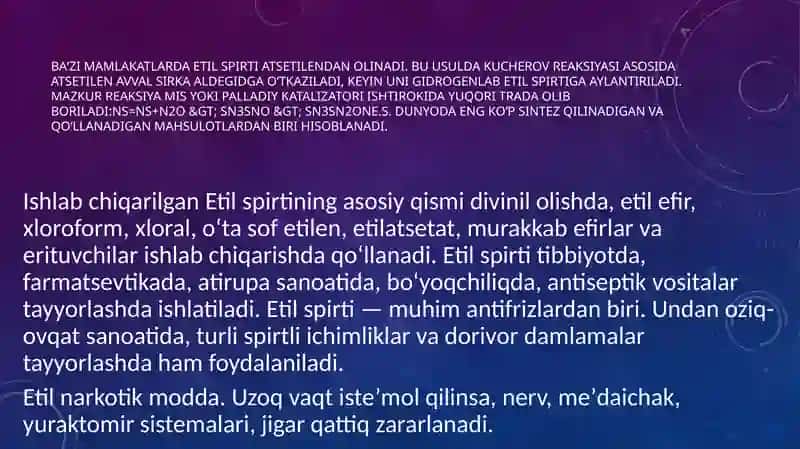 Etil spirti va uning xossalari 4