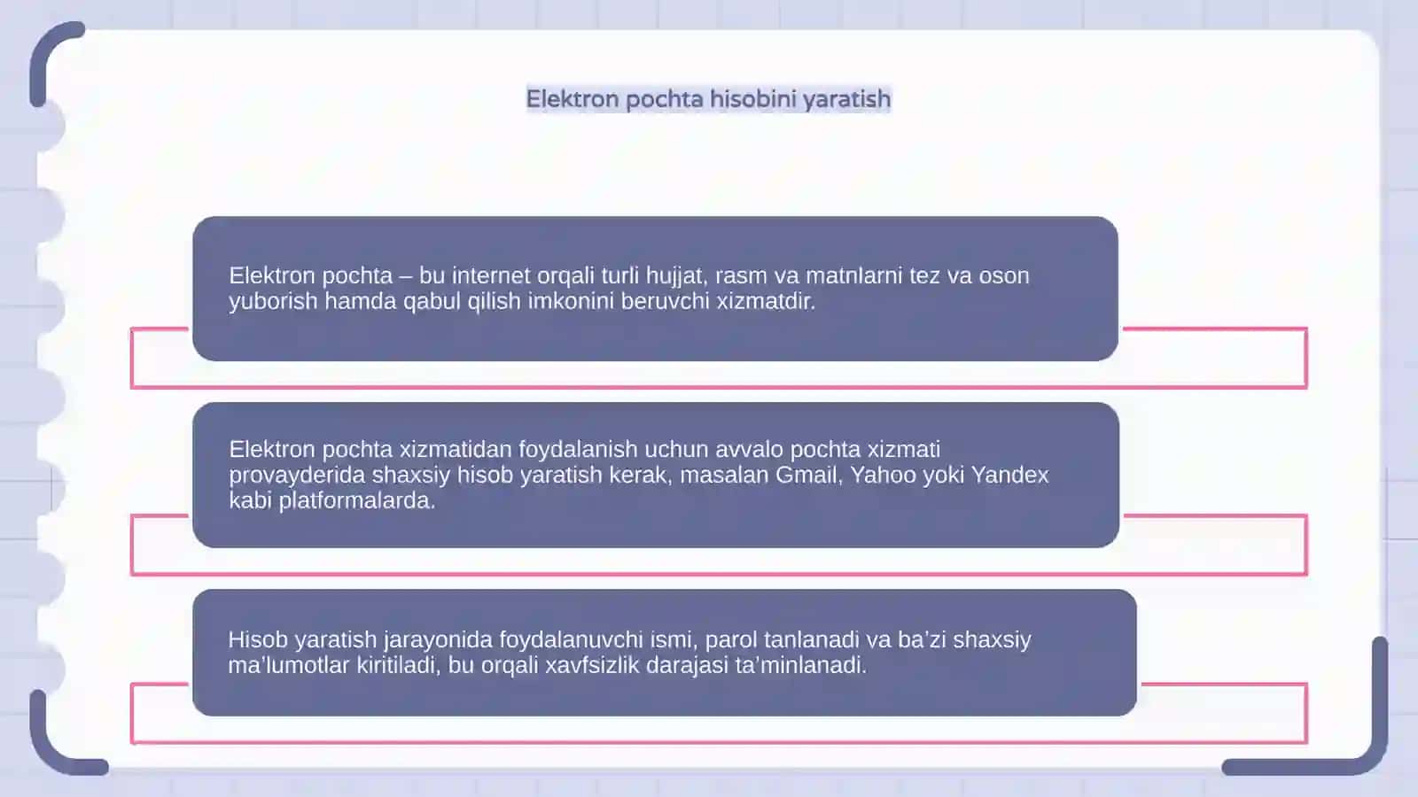 Elektron pochta asosiy tushunchalari 4