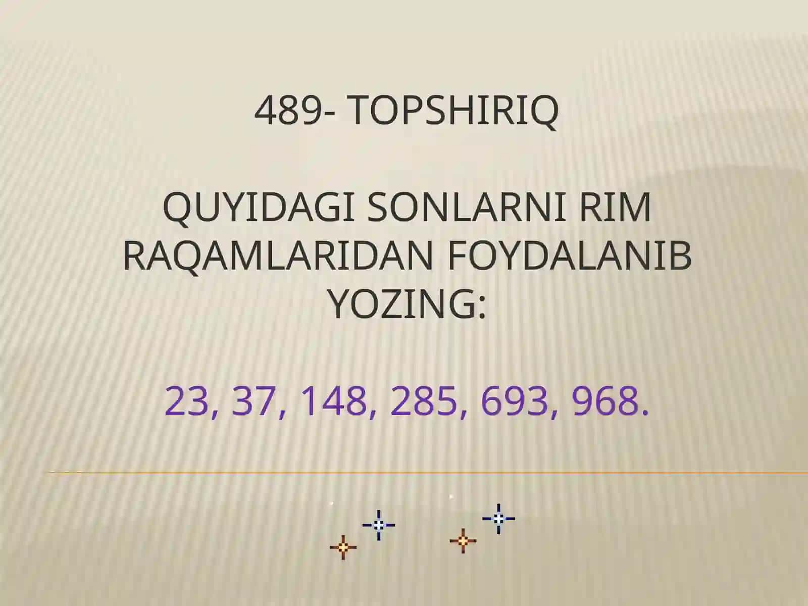 Rim raqamlari va ularning qo'shilish va ayirish qoidalari 4