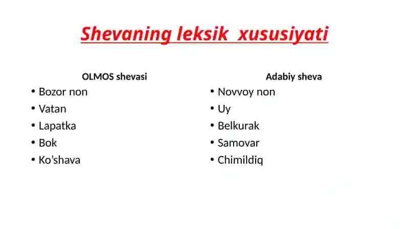 CHUST tumani Olmos qishlog’I shevasi 4