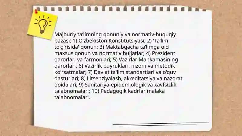 Maktabgacha taʼlim tashkilotlarda taʼlim shakli (Majburiy taʼlim) 4