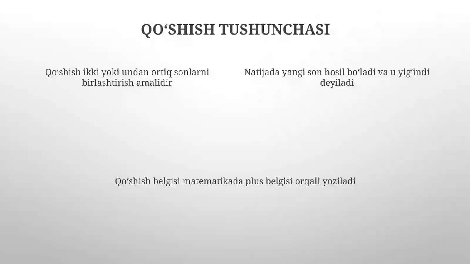 Qoʻshish va ayirish 4