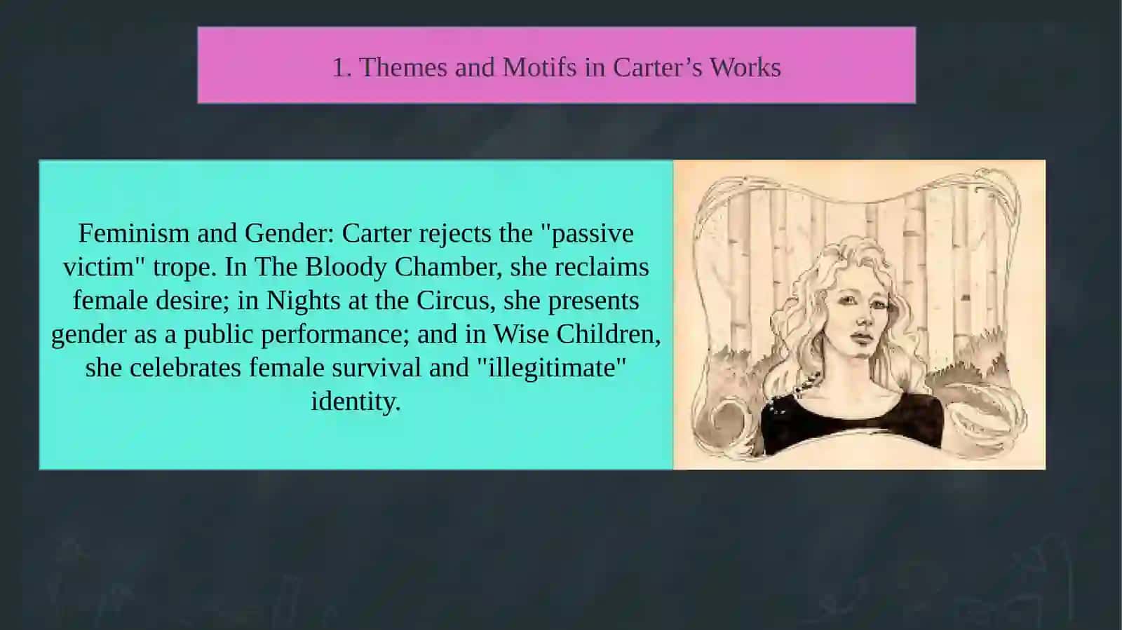 Major Works of Angela Carter: The Bloody Chamber, Nights at the Circus, and Wise Children 4