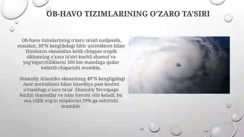 Siklon va antisiklonlarning shakllanishining asosiy sabablarini aniqlash 4