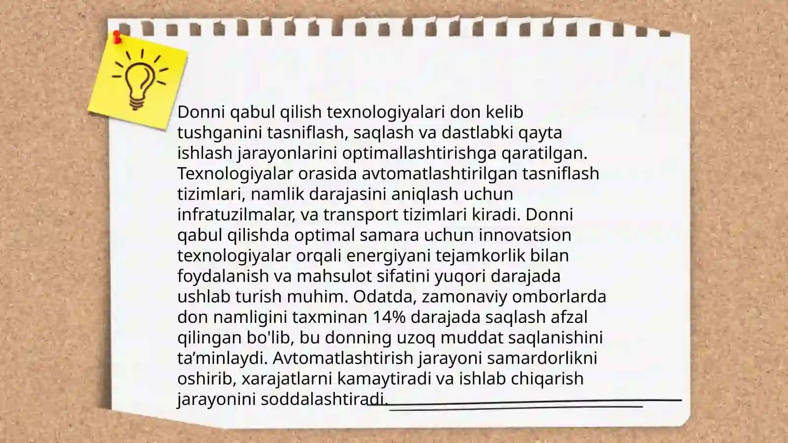Spirt ishlab chiqarishda xom ashyolar donni qabul qilish va saqlash 4
