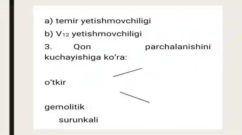 Qon yaratishning buzilishi oqibatida yuzaga keluvchi anemiyalar 4