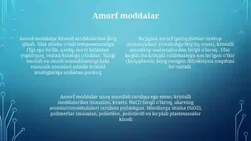 Amorf moddalar 4