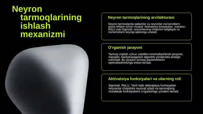 Neyron tarmoqlar usuli. Xopfild va Xemming neyron tarmoqlari 4