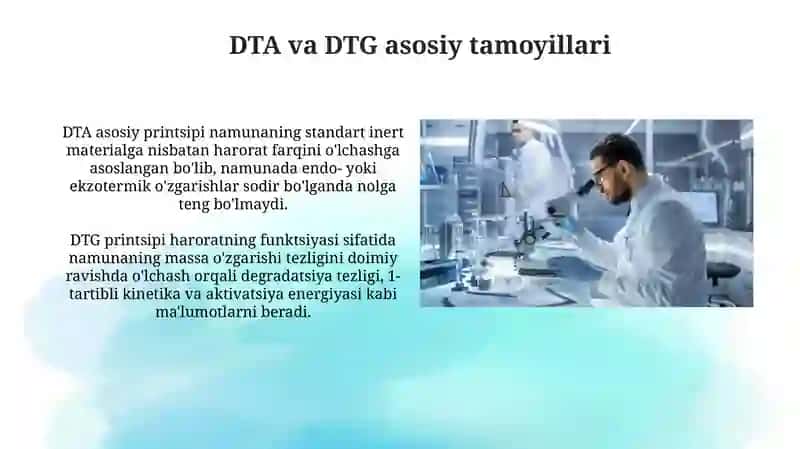 Differensial termik analiz (DTA), differensial termogravimetrik analiz (DTG) 4