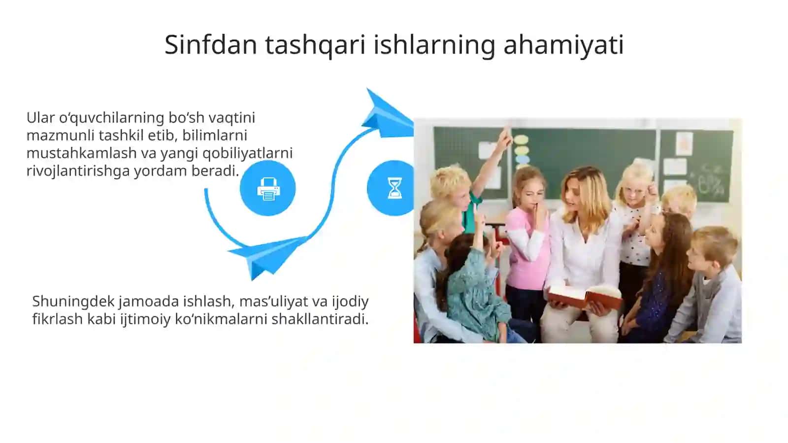Sinfdan tashqari ishlarni tashkil etishning muommolarini oʼrganish 4