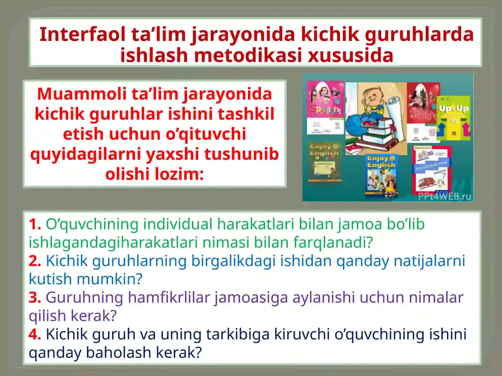 Ingliz tili darslarini ilg’or pedtexnologiyalar asosida tashkil etish 4