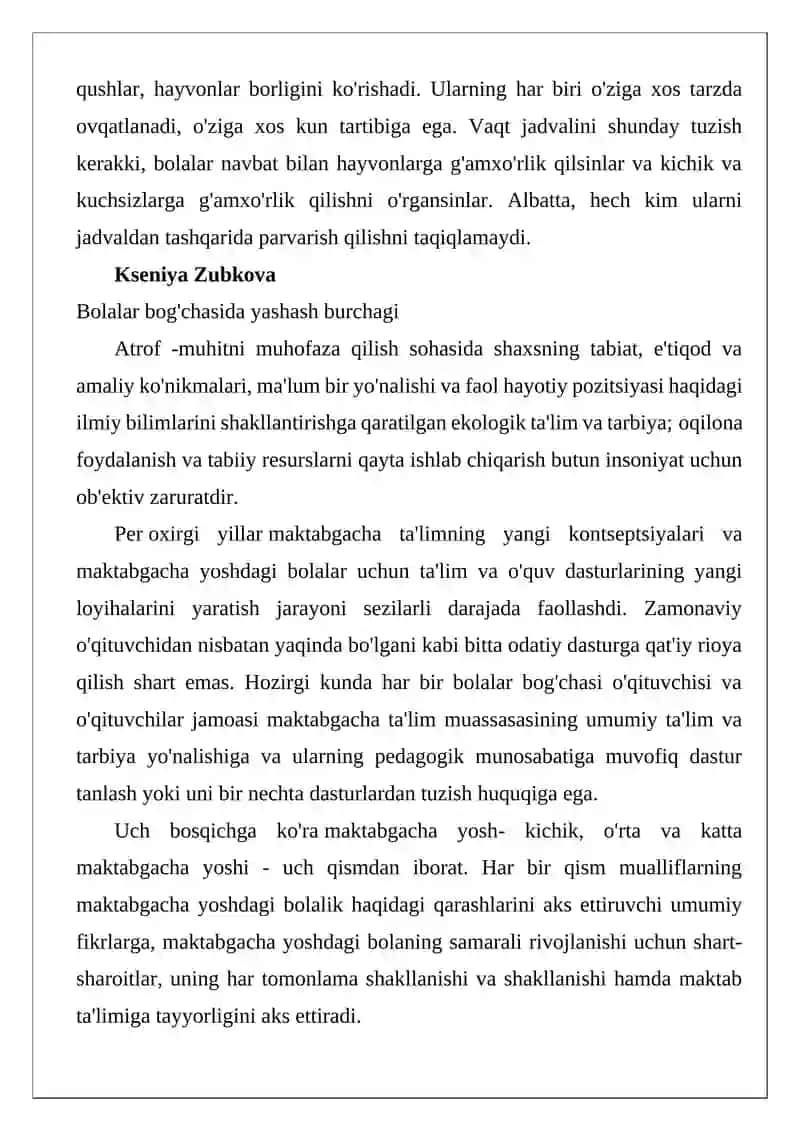 MAYDA SUT EMIZUVCHILAR VA ULARNI PARVARISHLASH YO'LLARINI O'RGATISH 4