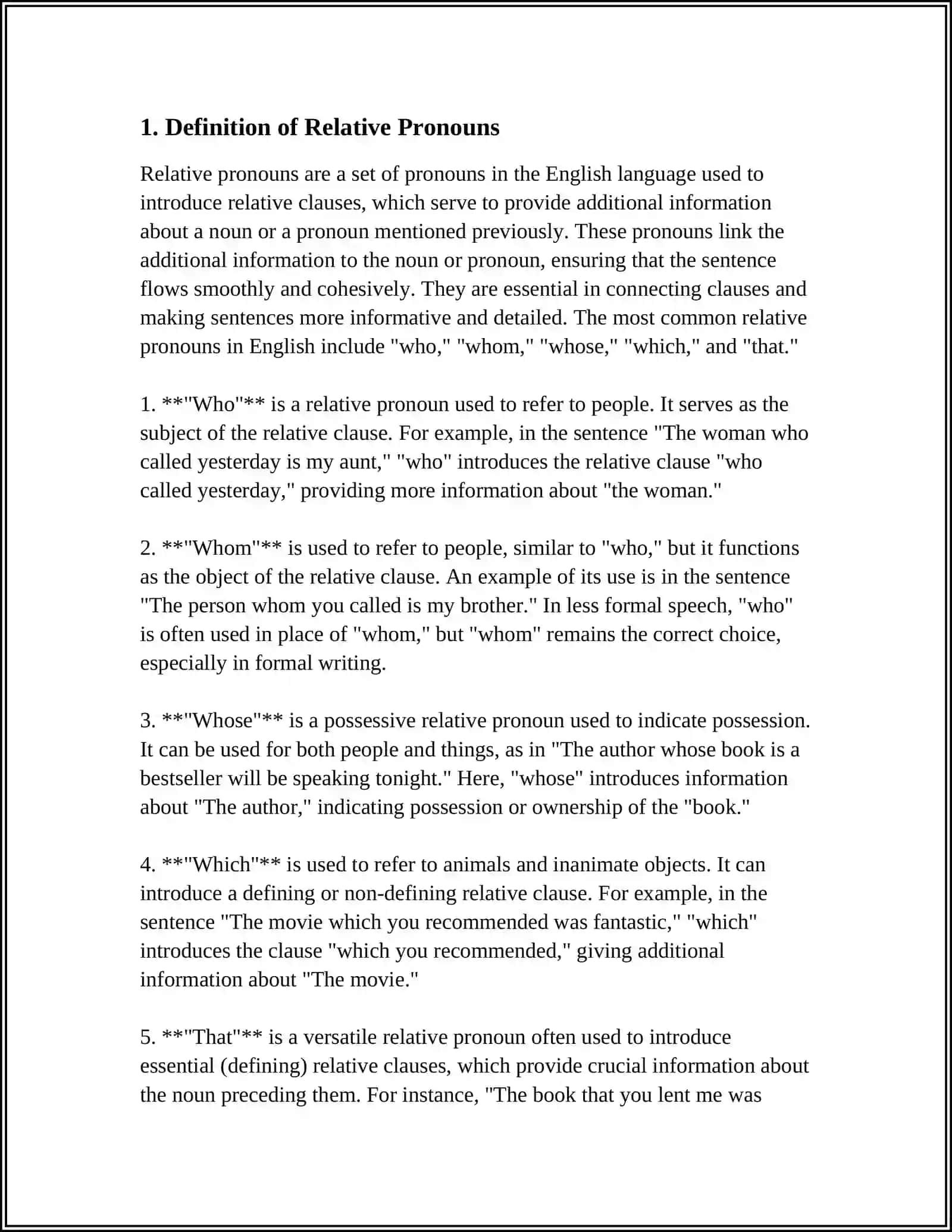RELATIVE PRONOUNS 4
