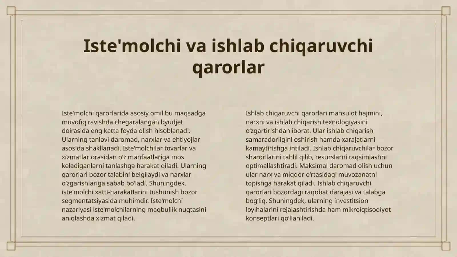 IQTISODIYOT TURLARI: MIKRO VA MAKROIQTISODIYOT 4