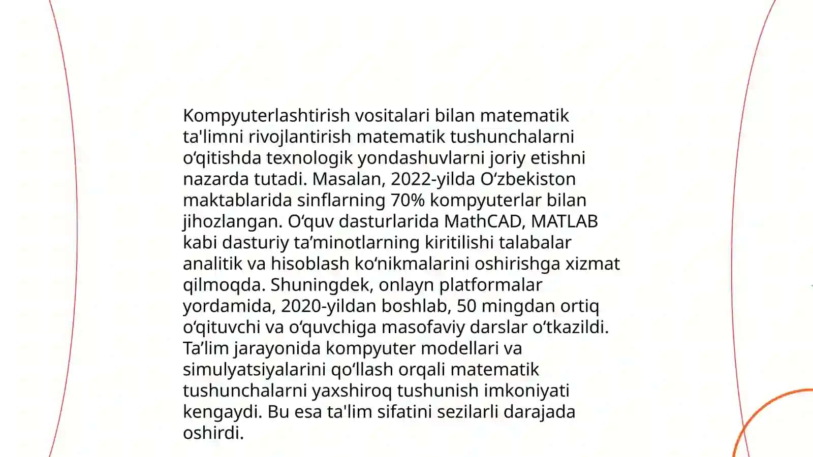 Oliy ta'limda matematikadan amaliy mashg'ulotlarni komputerlashtirish va undan ko'zlangan natijalar 4