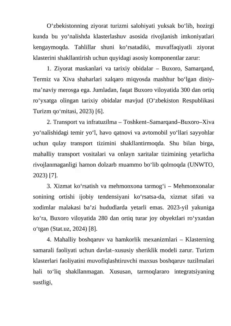 Ziyorat Turizmi Markazlari va Ularni Rivojlantirish Resurslari 4
