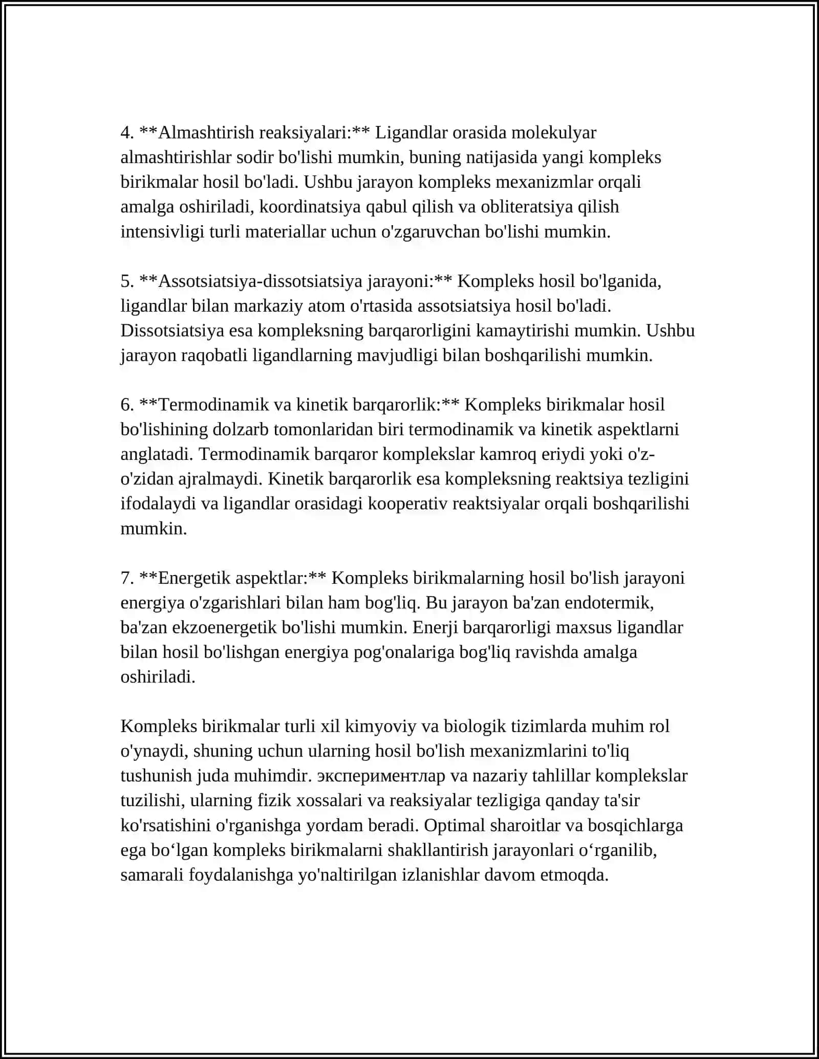 Kompleks birikmalar biologik faol moddalar 4