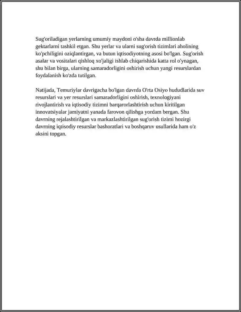 O'rta Osiyoda temuriylar davrigacha sug'orish tizimi va umumiy resurslar haqidagi iqtisodiy g'oyalar 4