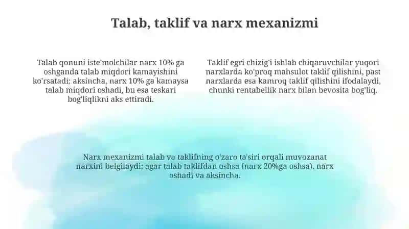 Bozor iqtisodiyotining mazmuni va amal qilishi 4