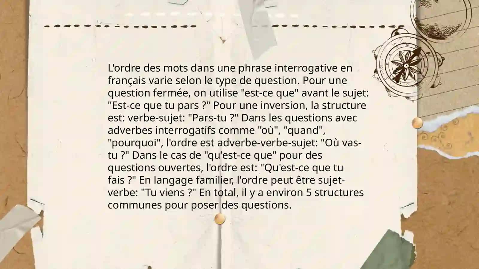 L'ordre des mots en français 4