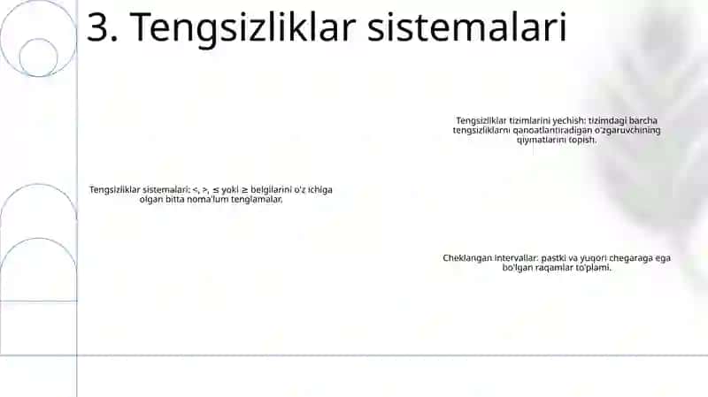 Bir Noma'Lumli Tengsizliklarni Yechish 4