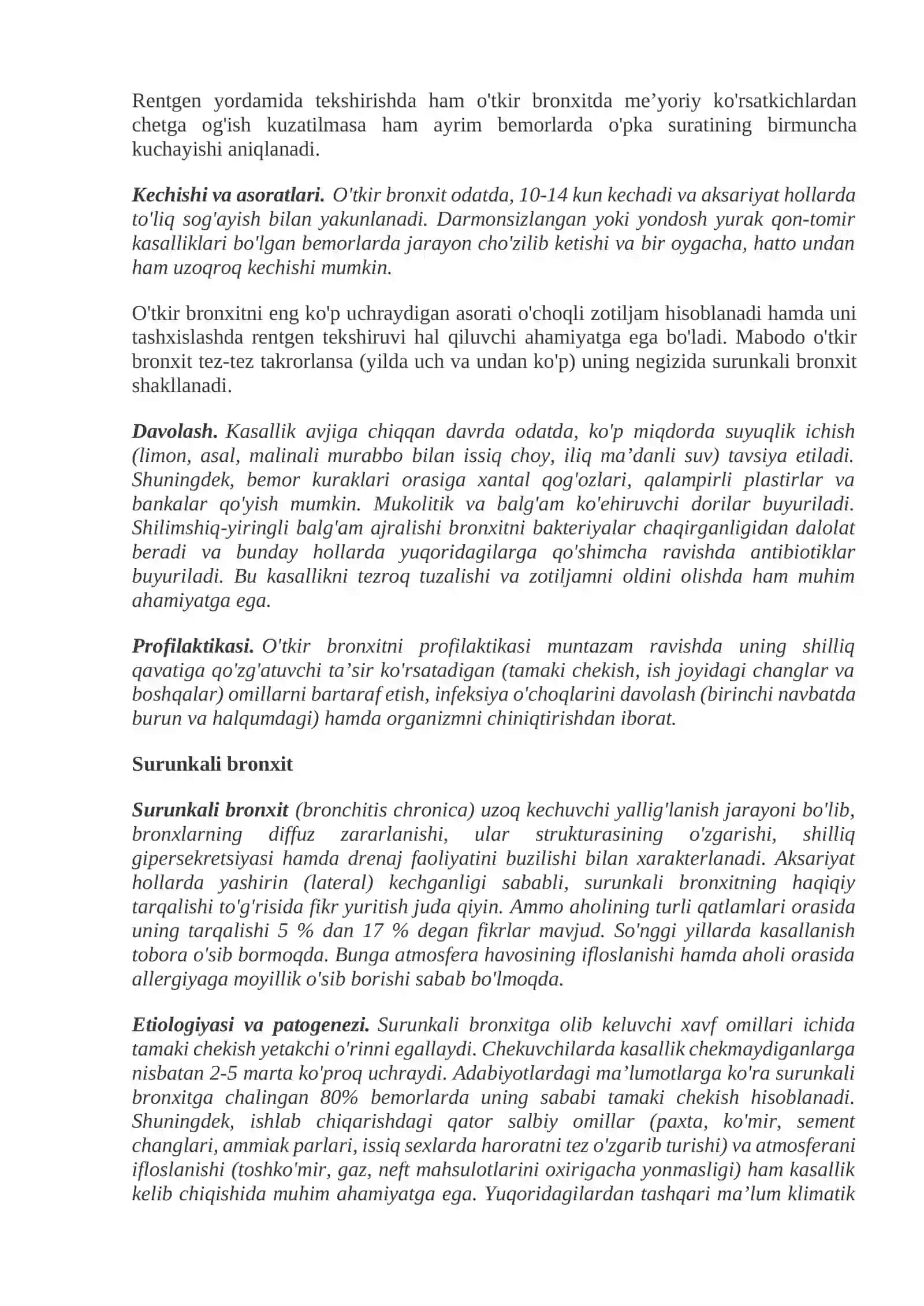 Bronxlar o‘tkazuvchanligining buzilish sindromi 4
