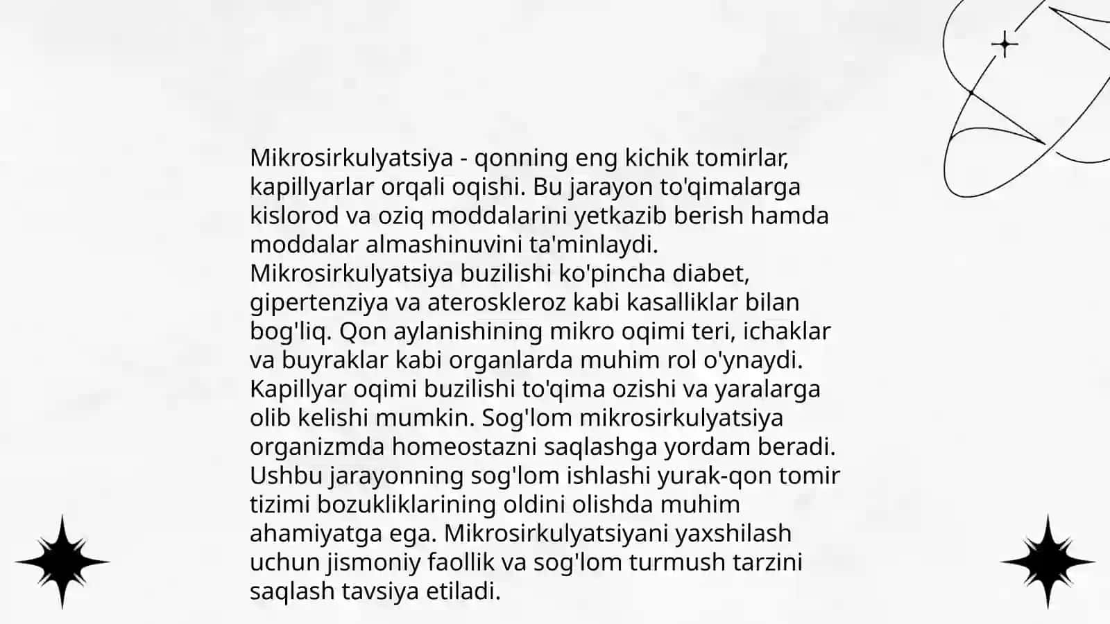 Mikrosirkulatsiya haqida tushuncha 4