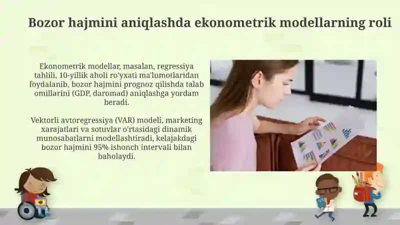 Bozor hajmini aniqlashda ekonometrik modellardan foydalanish 4