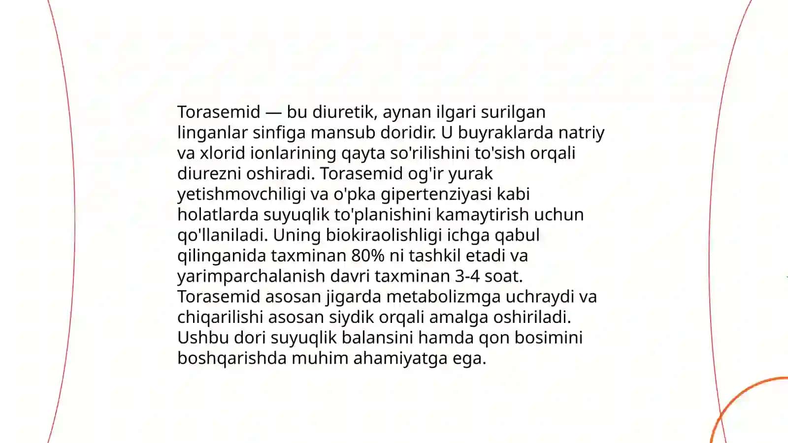 Torasemid preparatining farmakodinamikasi 4