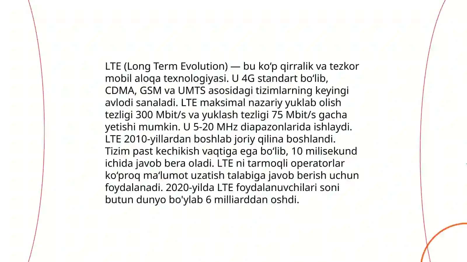 4G tarmoq arxitekturalari kabi sotali tarmoq konsepsiyalari 4