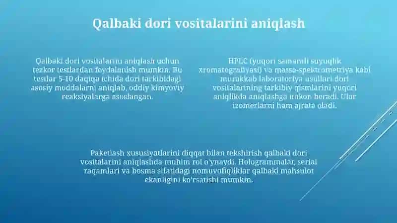 Qalbaki dori vositalarini qalbakilashtirish muammolari va oldini olish yo'llari 4