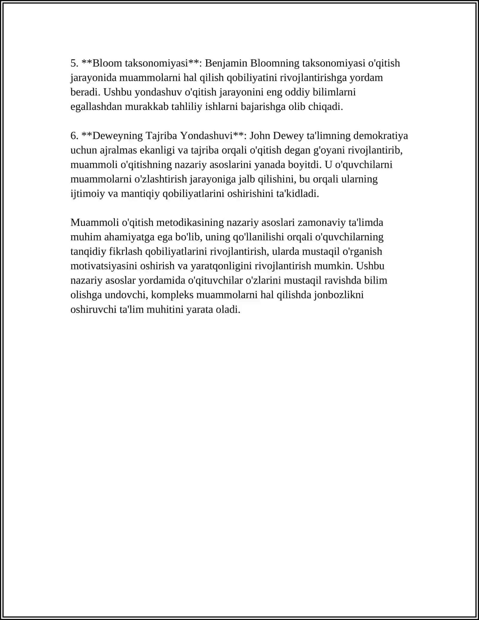 MUAMMOLI O'QITISH TEXNOLOGIYALARI 4