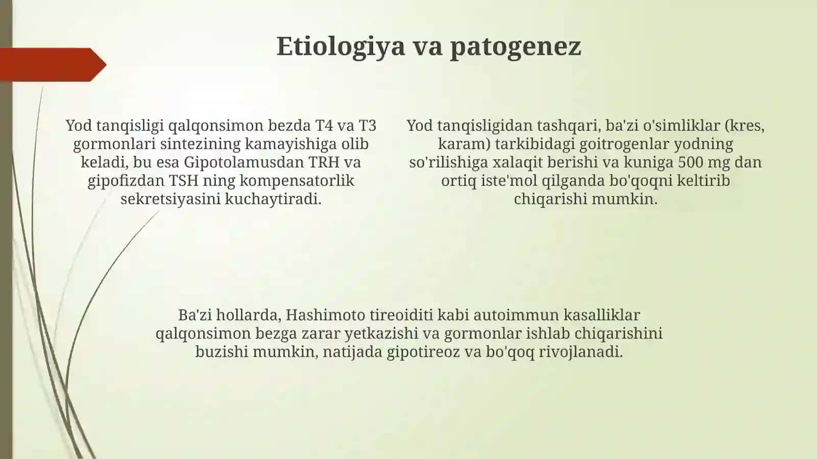 Endemik bo'qoq va gipotireoz: Ta'rif, etiologiya va patogenez 4