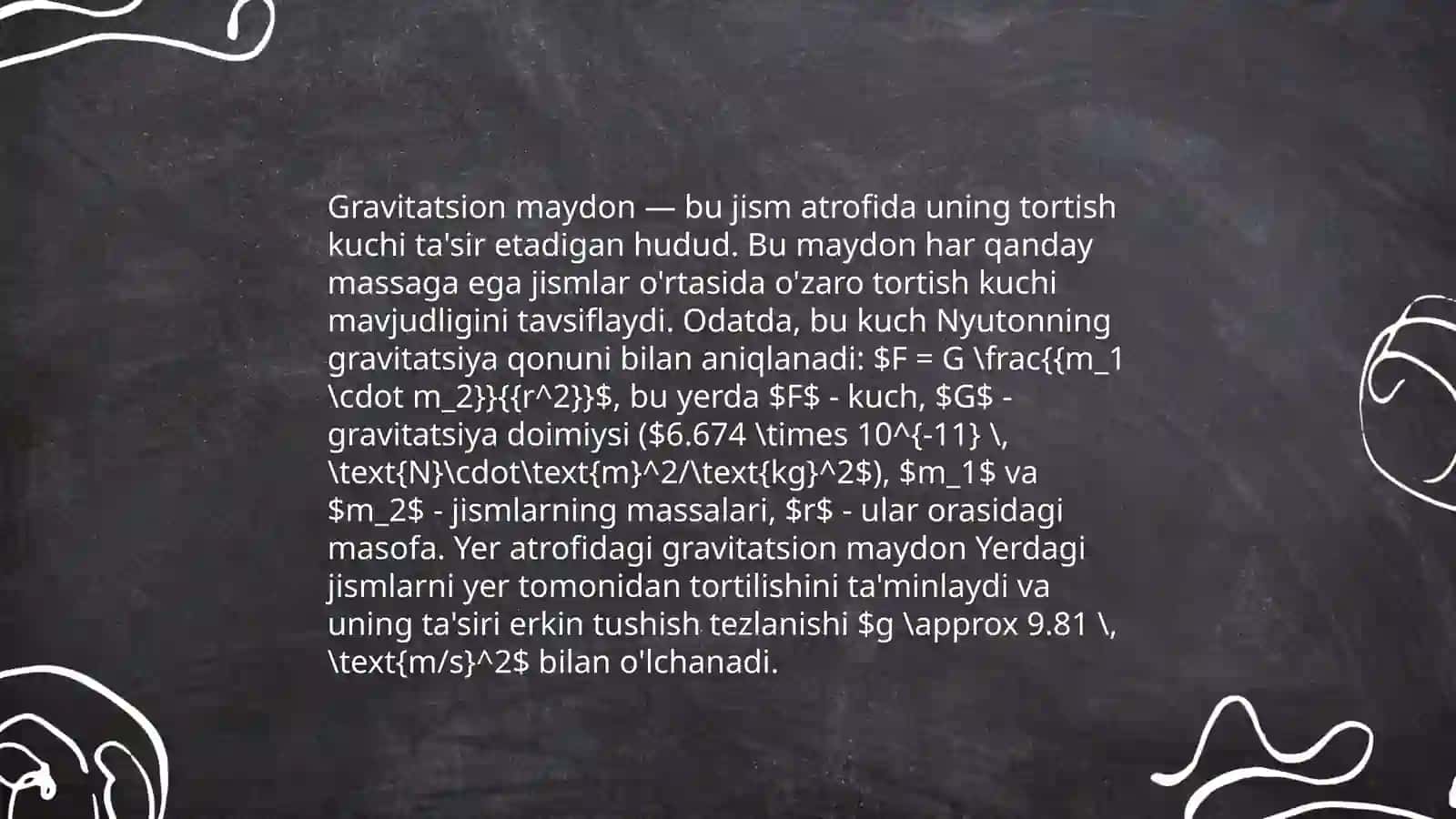 Gravitatsion kuch va uning tabiati 4