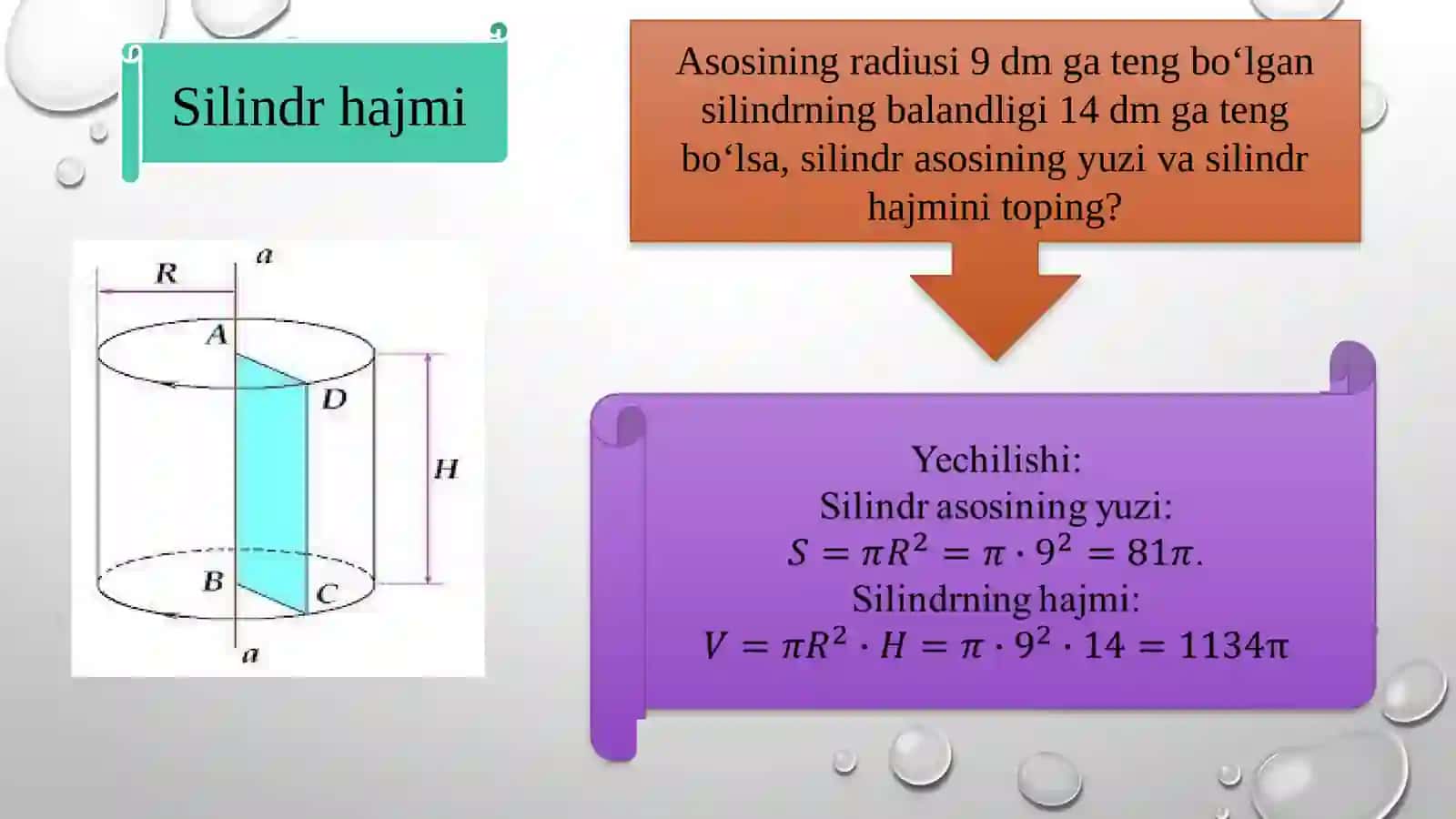 Aylanish jismlar hajmi. Jismning massasi va uni o‘lchash. Vaqt oraliqlari va ularni o‘lchash 4