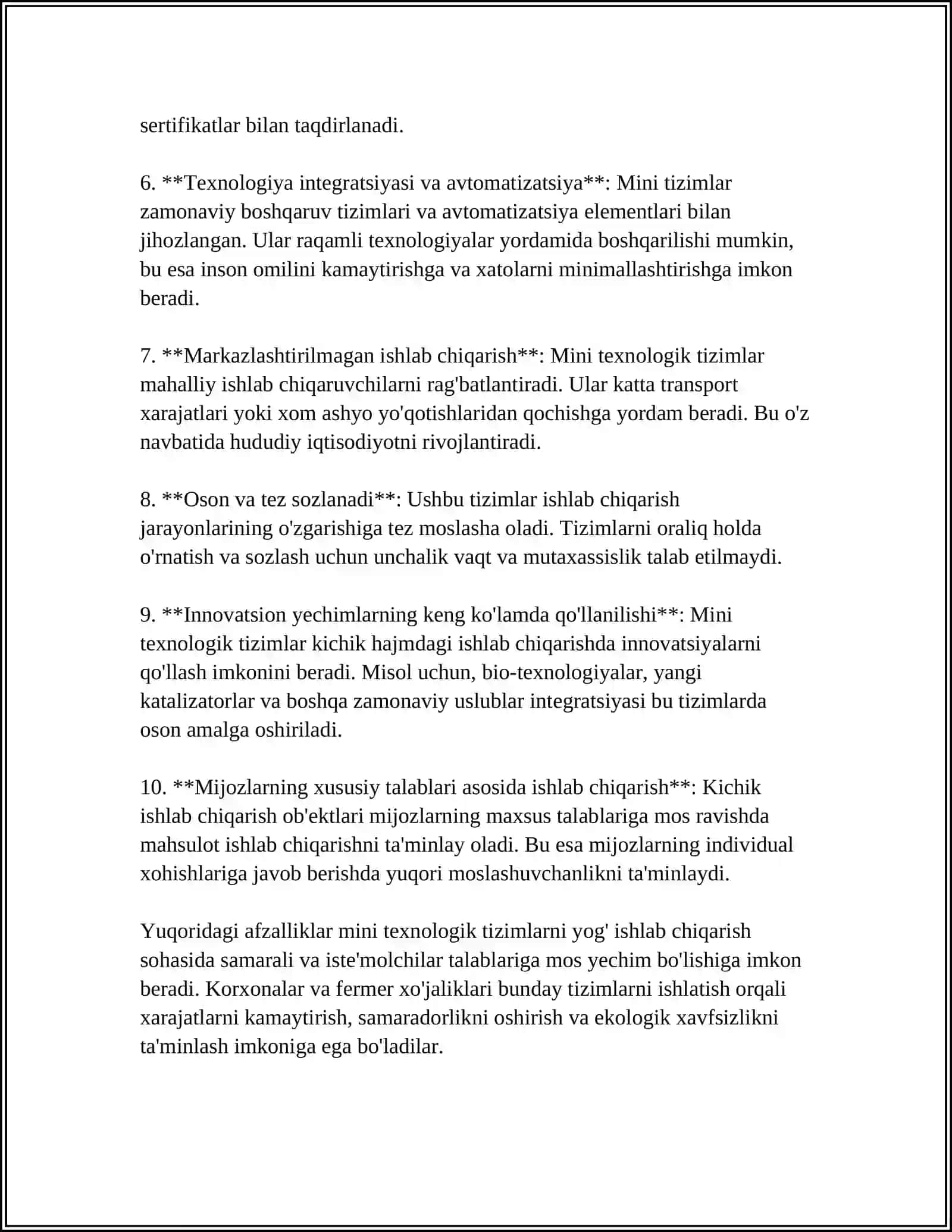 YOG’ ISHLAB CHIQARISHDA MINI TEXNOLOGIK TIZIMLAR 4