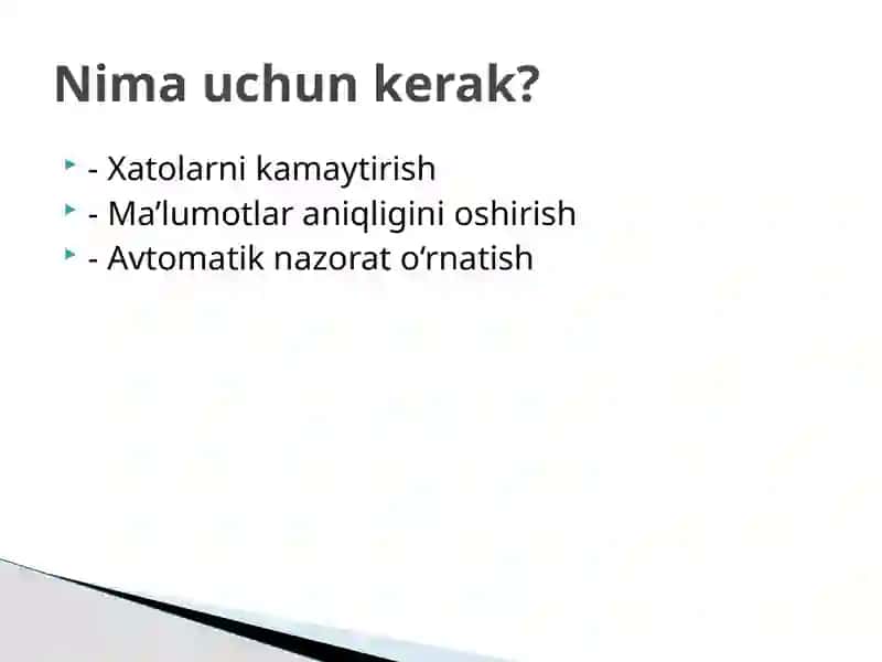 Validatsiya qoidalari 4