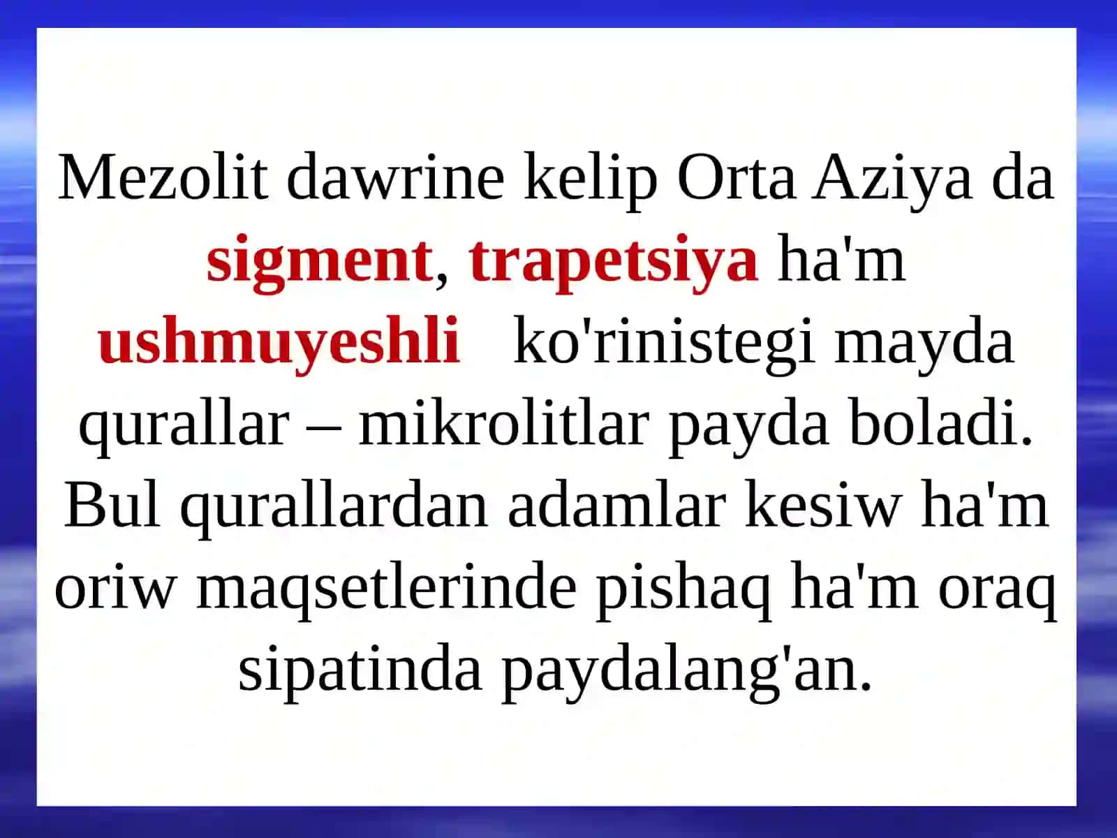 Mezolit da'wiri quralları 4