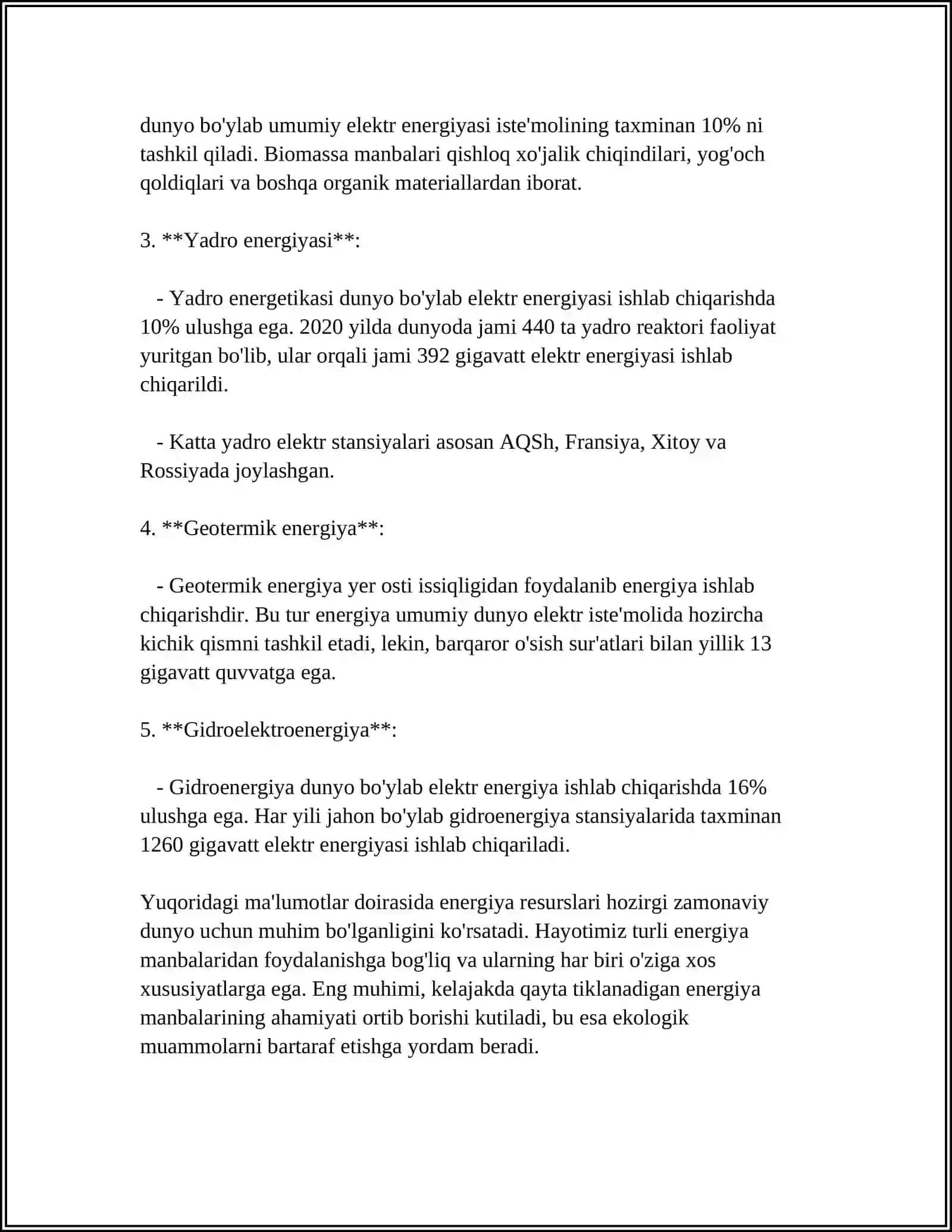 ENERGIYA. MEXANIK ISH. ENERGIYANING SAQLANISH QONUNI.QUVVAT 4