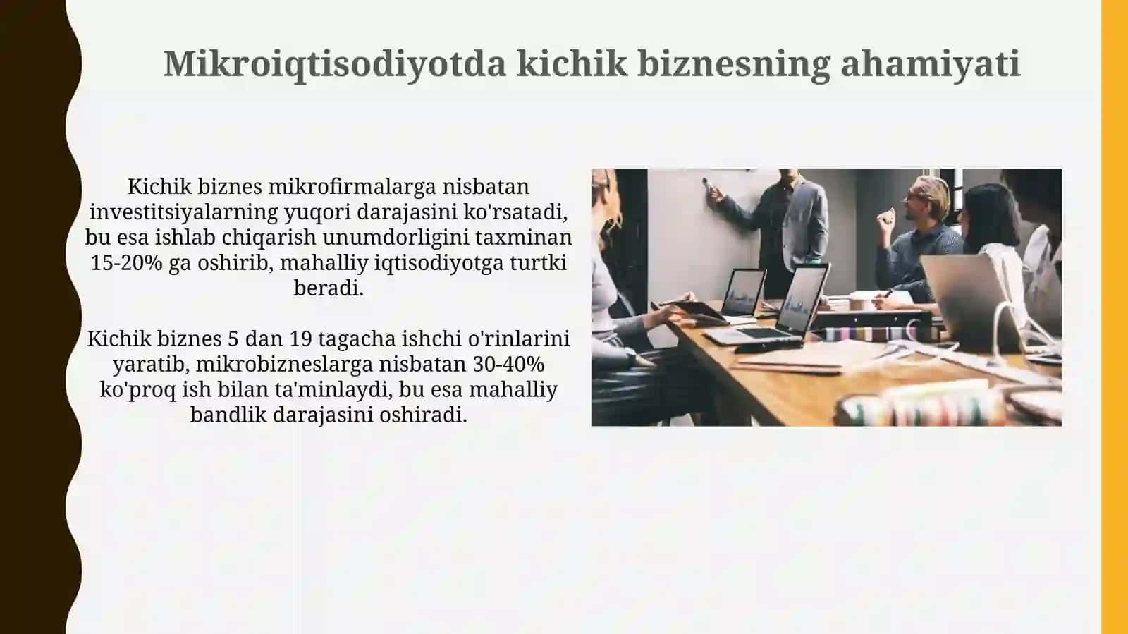 Kichik biznes va tadbirkorlikning ta'rifi 4