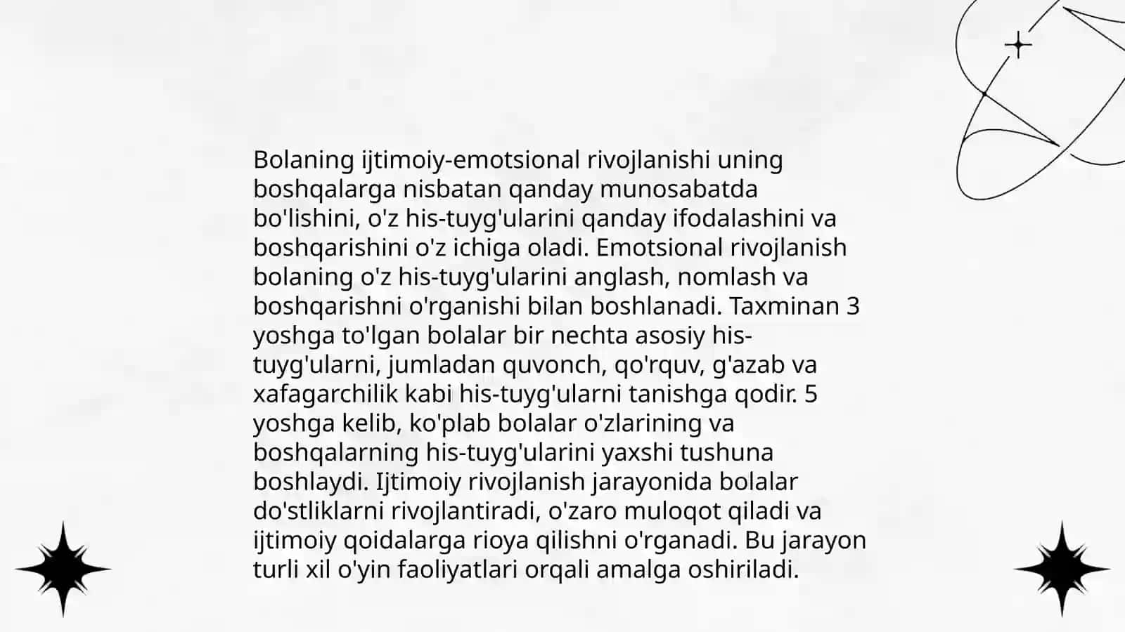 Tekshirish jarayonida bolaning hissiy-irodaviy doirasini tavsiflab berish. Xulosalarni kuzatishdagi dalillar bilan isbotlash 4