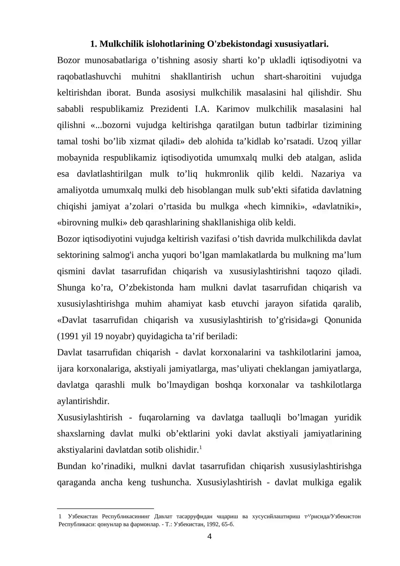 Mulkka egalik qilish huquqini boshqaruvdan ajratishning moliyaviy sabablari 4