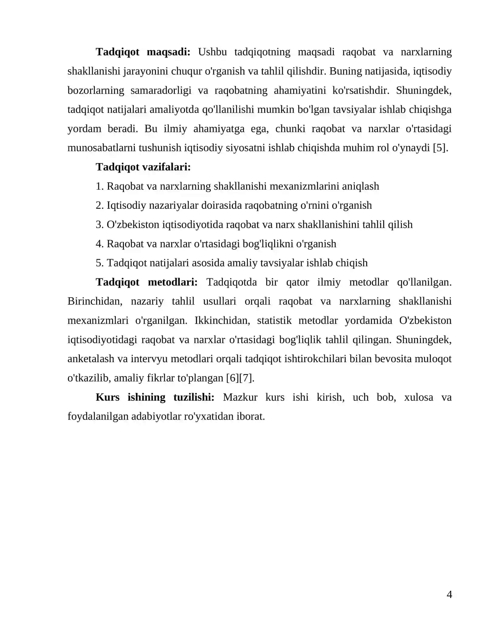 Raqobat va narxlarning shakllanishi 4